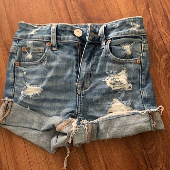 American eagle high rise Jean shorts - Picture 2 of 3